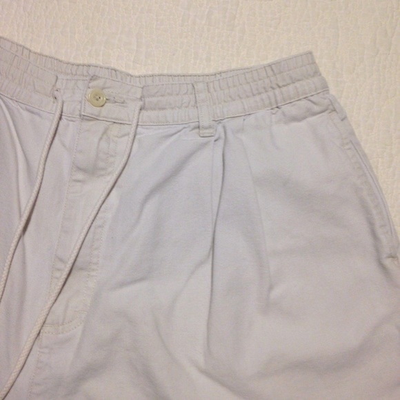 Eddie Bauer Shorts Ivory Drawstring Waist Zipper - Picture 4 of 8